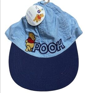 Vintage Pooh Denim Hat Cap NWT Blue Winnie Disney
